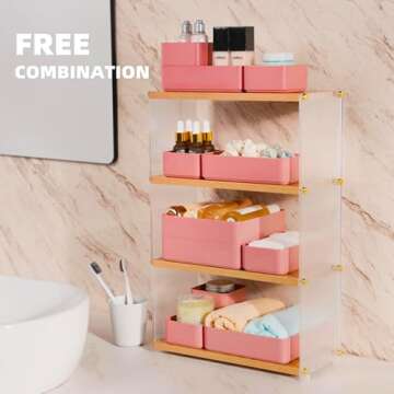 Stackable 11-Piece Drawer Organizer for Home and Office