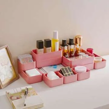 Stackable 11-Piece Drawer Organizer for Home and Office