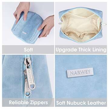 Vegan Leather Makeup Bag Set for Stylish Travel Storage