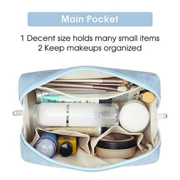 Vegan Leather Makeup Bag Set for Stylish Travel Storage