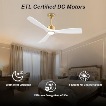 Ofantop 52 Inch Smart Ceiling Fan with Remote Control