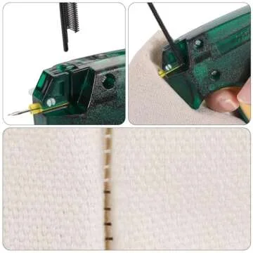 Stitch Quick Clothing Fixer, Fine Stitch Tag Gun for Clothing Mini Stitch Gun for Clothes Sewing Quilting Hemming Quick Stitch Tag Gun with 1 Needle, 1500 Black & 1500 White 4.4mm Fasteners