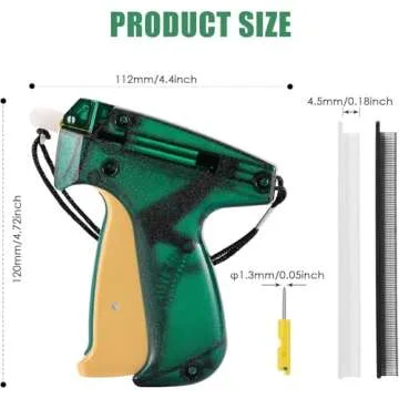 Stitch Quick Clothing Fixer, Fine Stitch Tag Gun for Clothing Mini Stitch Gun for Clothes Sewing Quilting Hemming Quick Stitch Tag Gun with 1 Needle, 1500 Black & 1500 White 4.4mm Fasteners