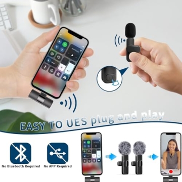 Professional Wireless Lavalier Microphone for iPhone and Android