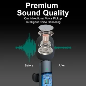 Professional Wireless Lavalier Microphone for iPhone and Android