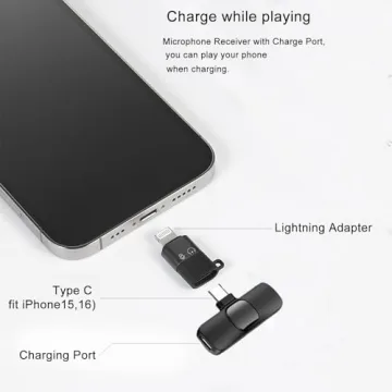 Professional Wireless Lavalier Microphone for iPhone and Android