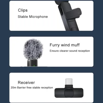 Professional Wireless Lavalier Microphone for iPhone and Android