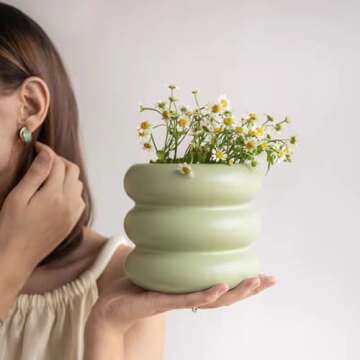Stylish SANDYBAYTAS Ceramic Plant Pot for Any Decor