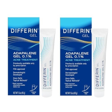 Differin 180 Day Acne Treatment Gel - 0.1% Adapalene for Sensitive Skin