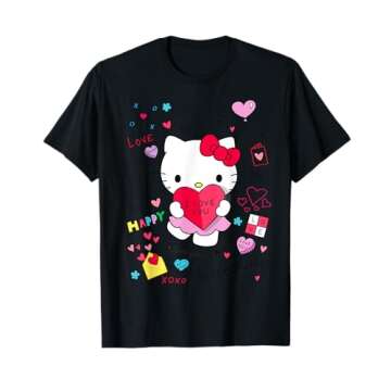 Hello Kitty Love Notes Valentine Tee Shirt T-Shirt