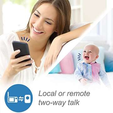 VTech RM5754HD Smart Wi-Fi 1080p Video Baby Monitor - 5-in. Display, Night-Light, Remote Access
