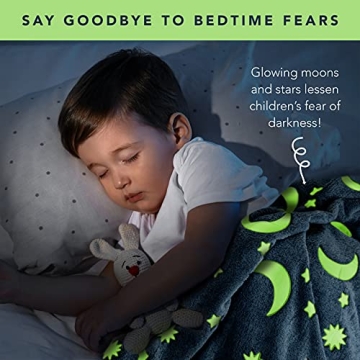 Glow in The Dark Throw Blanket for Kids 4-14 - Cozy & Fun
