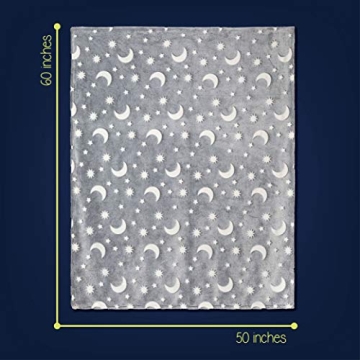 Glow in The Dark Throw Blanket for Kids 4-14 - Cozy & Fun
