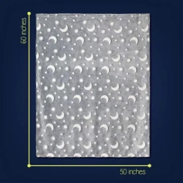 Glow in The Dark Throw Blanket for Kids 4-14 - Cozy & Fun