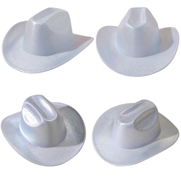 FGSS Silver Space Holographic Cowgirl Hat for Festivals
