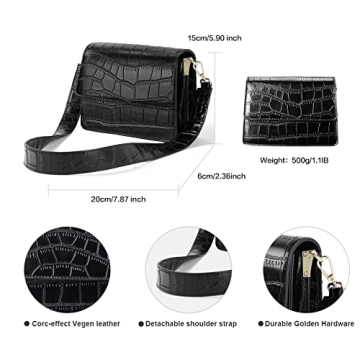 Telena Vegan Leather Crossbody Bag with Adjustable Straps