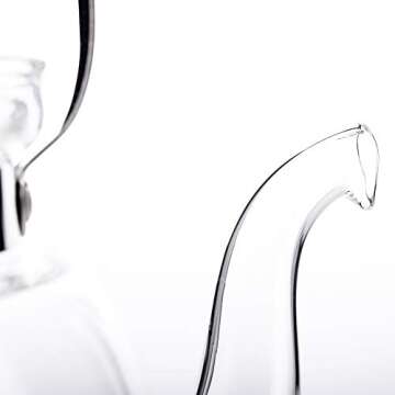 Yama Chinese Water Kettle 40 Oz, Borosilicate Glass Teapot with Bamboo Handle and Stainless Steel Heating Grid - Yama Glass, Hand Crafted in Taiwan