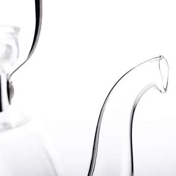 Yama Chinese Water Kettle 40 Oz, Borosilicate Glass Teapot with Bamboo Handle and Stainless Steel Heating Grid - Yama Glass, Hand Crafted in Taiwan