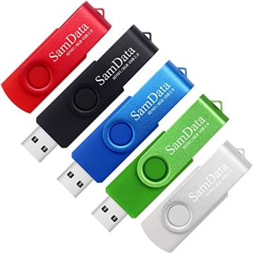 SamData 8GB USB Flash Drives 5 Pack for Easy Storage