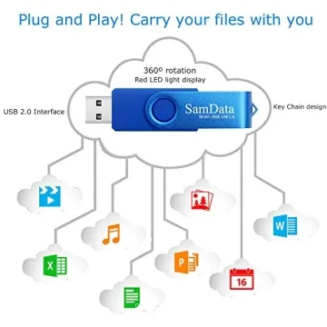 SamData 8GB USB Flash Drives 5 Pack for Easy Use
