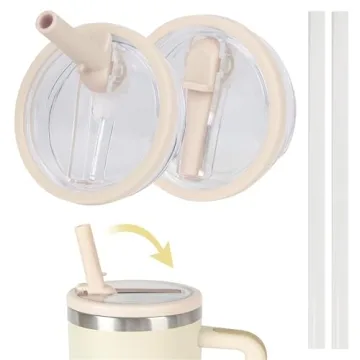 30 oz Replacement Lid for Stanley Quencher Tumbler Flip Straw, 2 PCS Spill Proof Lid Accessories Fit...