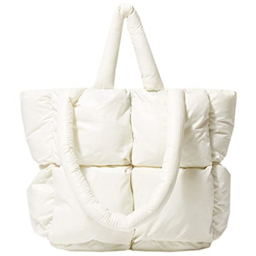 Stylish Puffer Shoulder Bag Mini Down Hobo Tote Bag 2024