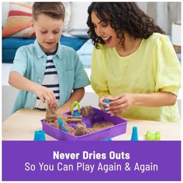 Kinetic Sand, Deluxe Beach Castle Playset with 2.5lbs of Beach Sand, Includes Molds and Tools, Sensory Toys for Kids Ages 5+