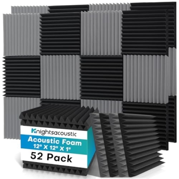 Knightsacoustic 52 Pack Acoustic Foam Panels - Soundproofing Made Easy