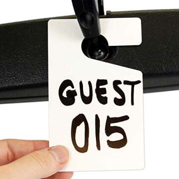 SmartSign (Pack of 25) 5 x 3 inch Blank Write-on/Printable Parking Permit Rearview Mirror Hang Tags, 15 mil PVC Vinyl, White