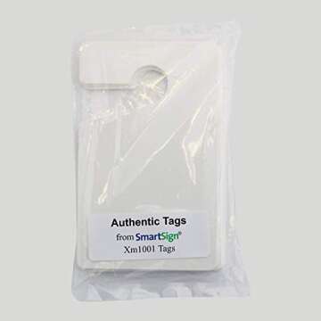 SmartSign (Pack of 25) 5 x 3 inch Blank Write-on/Printable Parking Permit Rearview Mirror Hang Tags, 15 mil PVC Vinyl, White