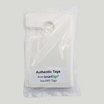 SmartSign (Pack of 25) 5 x 3 inch Blank Write-on/Printable Parking Permit Rearview Mirror Hang Tags, 15 mil PVC Vinyl, White
