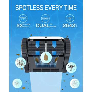 WYBOT Cordless Robotic Pool Cleaner with Triple-Motor Efficiency and Intelligent Navigation