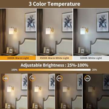 Stylish Rechargeable Wall Sconces with Remote Control