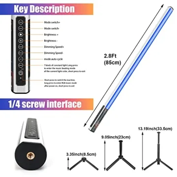 LUXCEO RGB Tube Light Bar for DJs & Photography Lighting