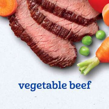 Gerber Baby Food 2nd Foods, Dinner, Vegetable & Beef Puree, 4 Ounce Tubs, 2-Pack (Pack of 8)