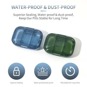 Versatile 3 Compartment Portable Pill Box - Travel-Friendly