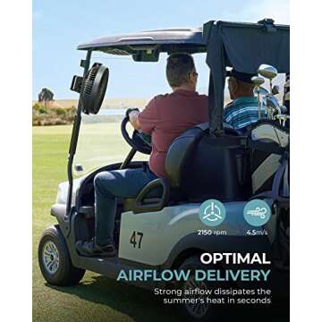 xasla 10000mAh Portable Rechargeable Clip on Fan, 8 inch Battery Operated Fan, 24 Hours Work Time, 4...