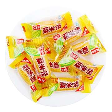 Helen Ou @ Chinese Snacks Candy: Sweet Corn Flavor Soft Candy or Jelly Drops 250g/8.8oz