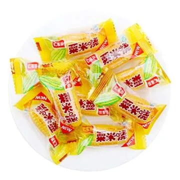 Helen Ou @ Chinese Snacks Candy: Sweet Corn Flavor Soft Candy or Jelly Drops 250g/8.8oz