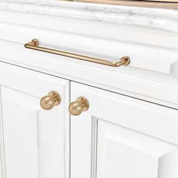 BUKOBYHE 10 Pack 7.5Inch Kitchen Cabinet Handles Champagne Copper Cabinet Zinc Alloy Pulls Gold Drawer Pulls Kitchen Hardware Zinc Alloy Kitchen Handles for Cabinets Cupboard Handles Drawer Handles