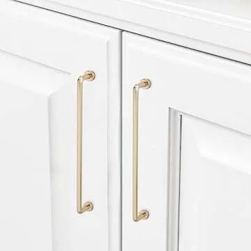 BUKOBYHE 10 Pack 7.5Inch Kitchen Cabinet Handles Champagne Copper Cabinet Zinc Alloy Pulls Gold Drawer Pulls Kitchen Hardware Zinc Alloy Kitchen Handles for Cabinets Cupboard Handles Drawer Handles