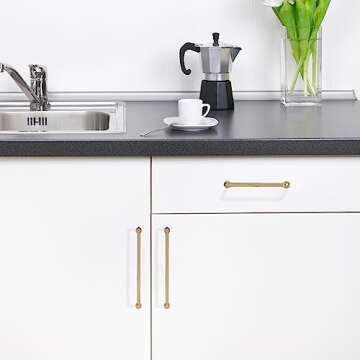 BUKOBYHE 10 Pack 7.5Inch Kitchen Cabinet Handles Champagne Copper Cabinet Zinc Alloy Pulls Gold Drawer Pulls Kitchen Hardware Zinc Alloy Kitchen Handles for Cabinets Cupboard Handles Drawer Handles