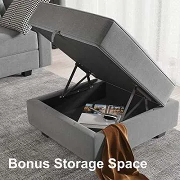 HONBAY Modular Sofa Ottoman Module - Customizable Comfort