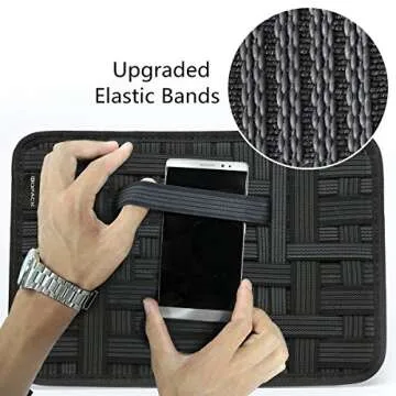 Kopack Electronics Organizer Board Cord Gadget Organizer with Storage Bag for Power Bank/Charging Cable/Digital Device