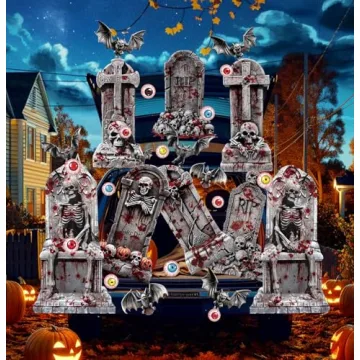 HEIPINIUYE Halloween Graveyard Trunk or Treat Car Decorations Kit - Creative Halloween Theme for SUV...