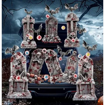 HEIPINIUYE Halloween Graveyard Trunk or Treat Kit for SUV