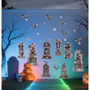 HEIPINIUYE Halloween Graveyard Trunk or Treat Kit for SUV