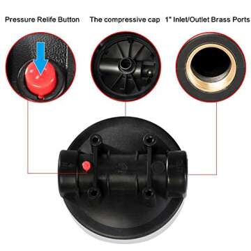 Geekpure 20 Inch Clear Whole House Water Filter Housing - 1" NPT Brass Port (1)