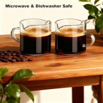 5 OZ Espresso Cups Set of 2 with Double Spouts