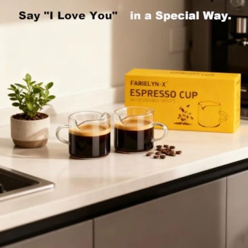 5 OZ Espresso Cups Set of 2 with Double Spouts